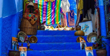 Blue stairs in Chefchaouen Blue stairs in Chefchaouen
