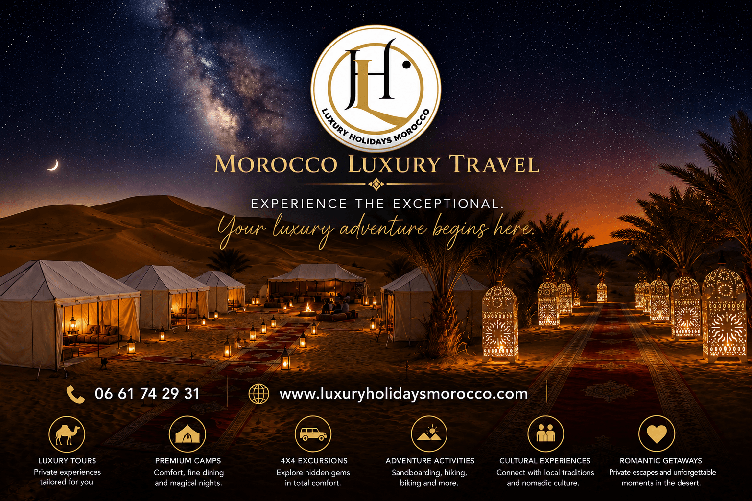 LUXURY HOLIDAYS TOURS Travelers enjoying a luxury private Morocco tour with Luxury Holidays Morocco between Marrakech and the Merzouga Desert
